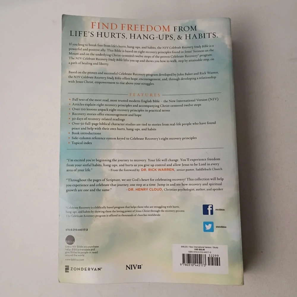 NIV, Celebrate Recovery Study Bible - Paperback By Baker, John Paperback